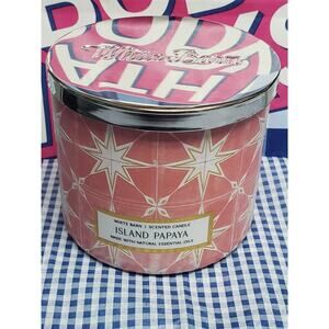 BBW Island Papaya Large 3 Wick Candle Home Fragrance Decor